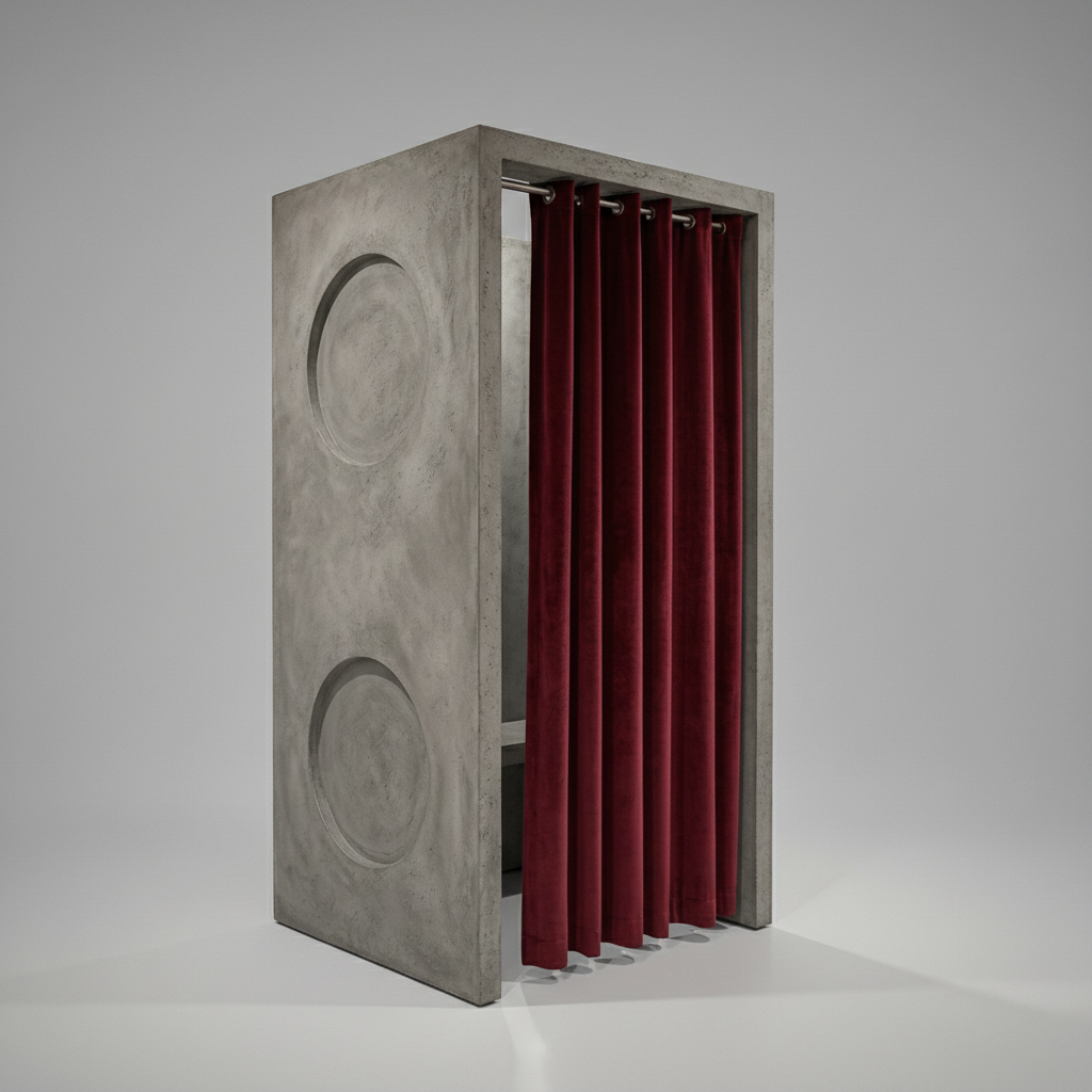 Umkleidekabine Beton "Circles"