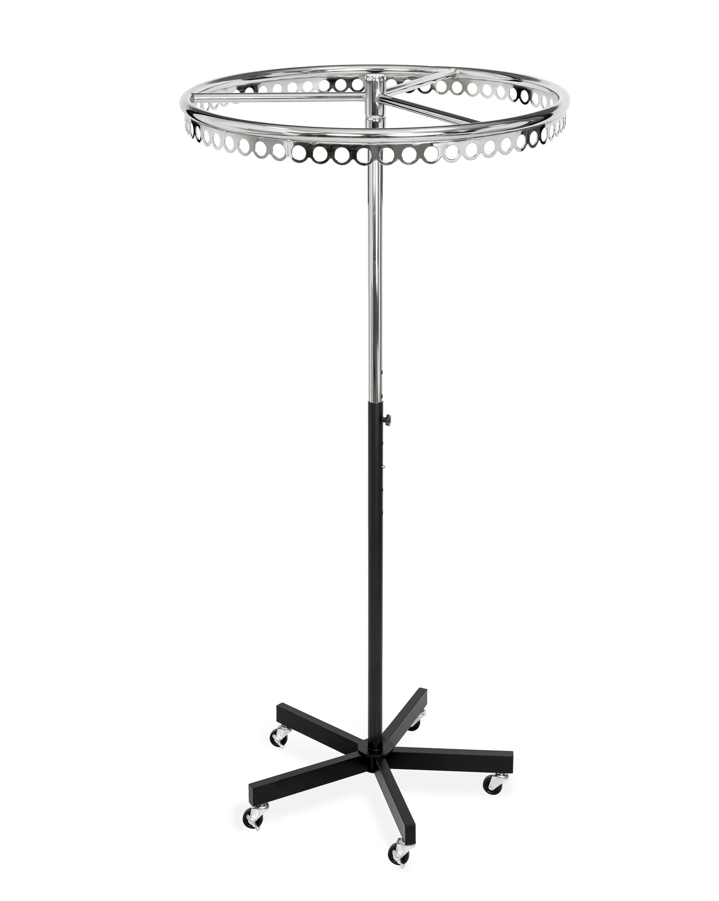 Höhenverstellbarer Rundständer, 76 cm Durchmesser, Gestell schwarz