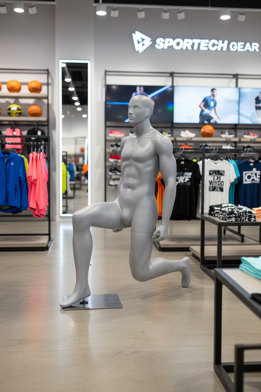 Penther Herren Schaufensterpuppe, Hanteltraining Puppe männlich, sportlich