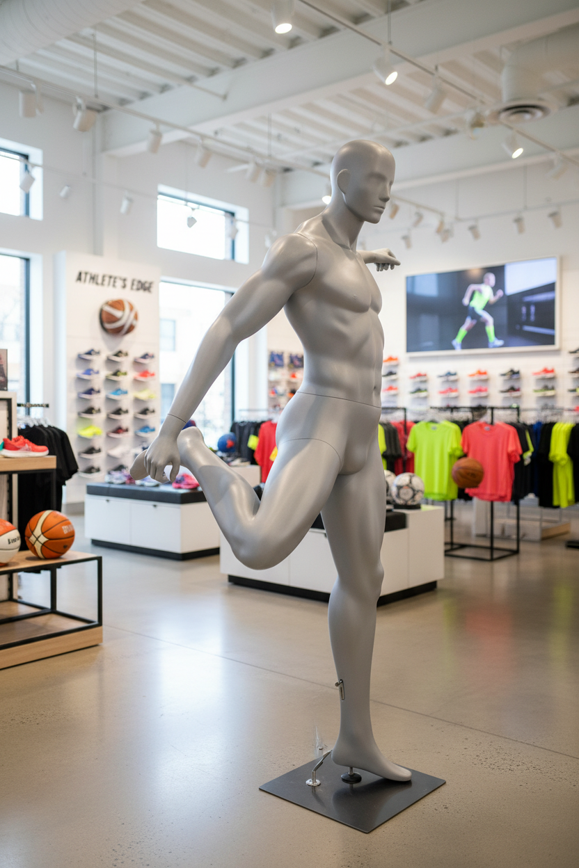 Penther Herren Schaufensterpuppe, Fußballer Puppe männlich, sportlich