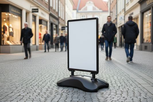 Aigentlich Wassertank Kundenstopper Schwarz, DIN A1