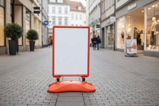 Aigentlich Wassertank Kundenstopper Rot, DIN A1
