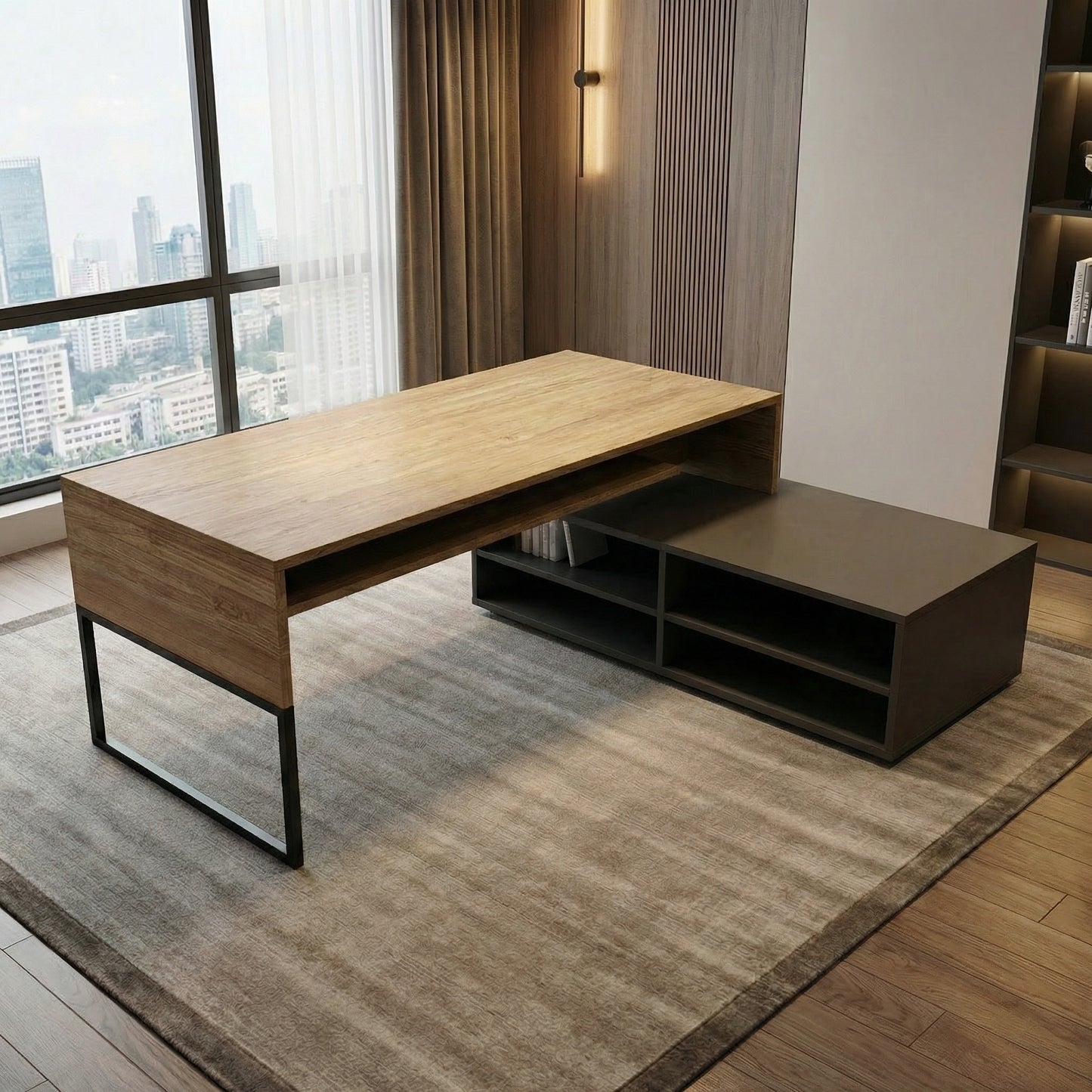 Schreibtisch "Alexander" mit Sideboard