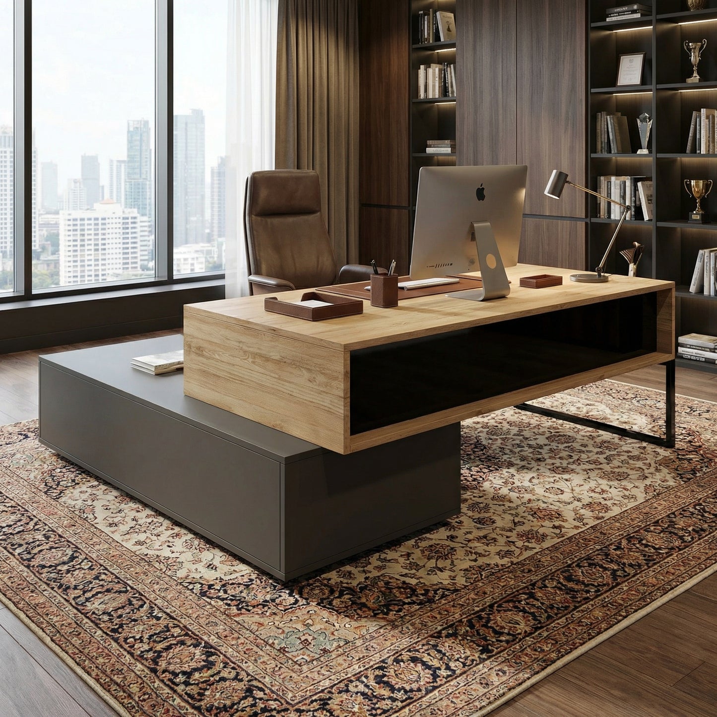 Schreibtisch "Alexander" mit Sideboard