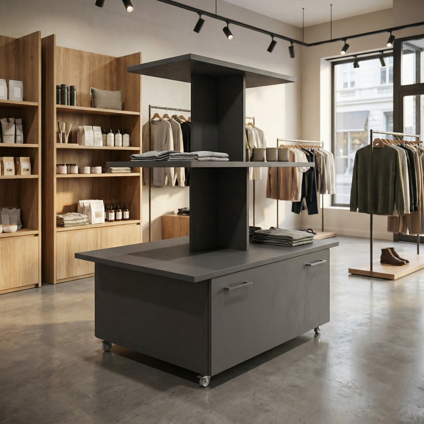 Verkaufspyramide mit Schubladen