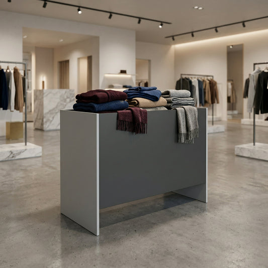 Wühltisch "Steven" mit höhenverstellbarer Schüttentiefe