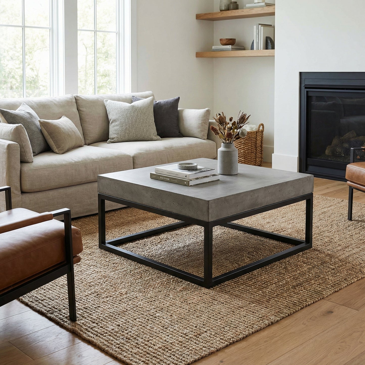 Couchtisch_Beton_Stahlgestell