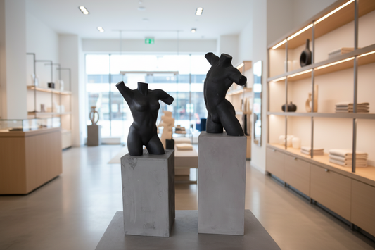 Ausstellungssockel, Präsentationssockel, Skulptur, Schaufenster, Betonoptik