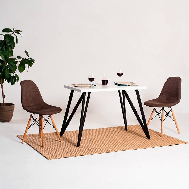 H4H317 Dreieck Tischgestell Metall schwarz – Set aus 4 Füßen mit Tisch 2_1920x1920