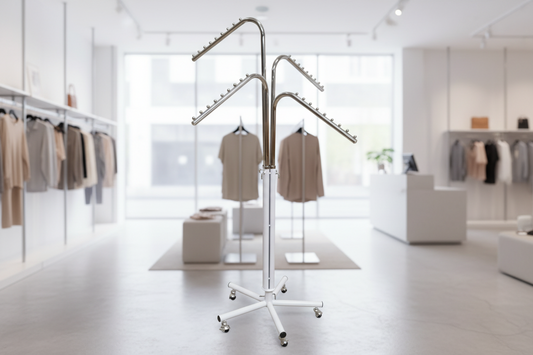 Kleiderständer Chrom / Weiss